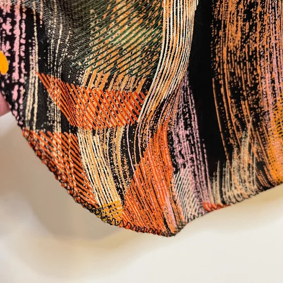 Stephen Burrows Vintage Multicolor Chiffon Shift Dress Short Sleeve Rare 70s, 8 - Picture 14 of 17